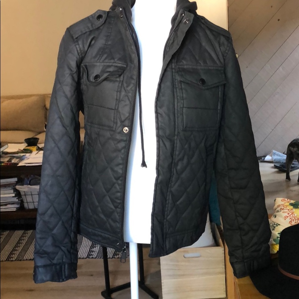 Small black cross stitch jacket